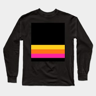 yellow orange pink short (dark) Long Sleeve T-Shirt